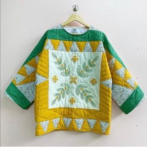 Psychic Outlaw oversized pullover, quilted coat